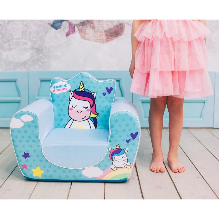 Мягкая игрушка-кресло «Единорог», цвета МИКС - фото 1884888947