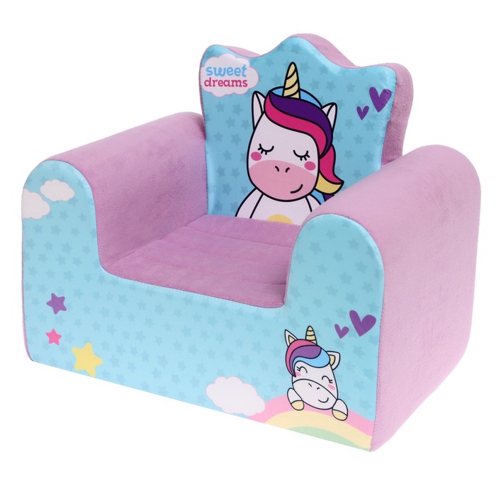 Мягкая игрушка-кресло «Единорог», цвета МИКС - фото 1884888949