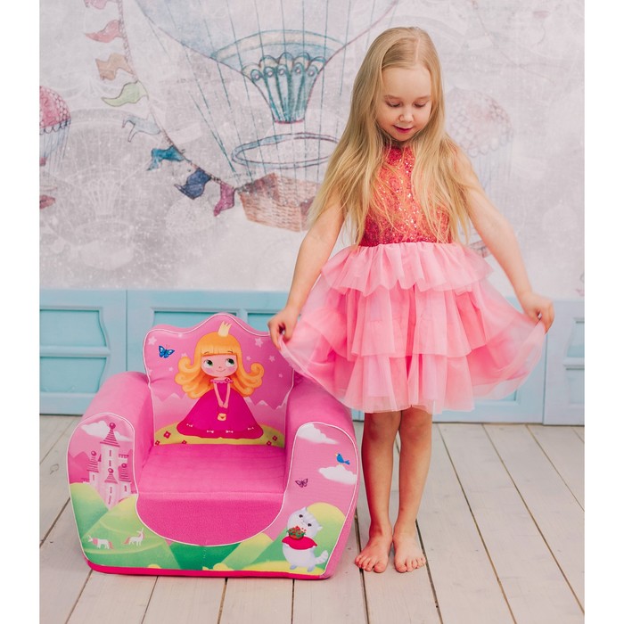 Мягкая игрушка кресло «Принцесса», цвет розовый - фото 1884888958