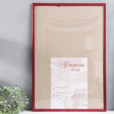 Фоторамка сосна с14 №1 вишня 40х60 см (пластиковый экран)