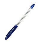 Ручка шариковая 0.5 мм, стержень синий, с резиновым держателем (штрихкод на штуке) - Фото 4