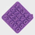 Форма для шоколада Доляна «Цифры», силикон, 16×16×2 см, 20 ячеек (2.9×2.2 см), МИКС - Фото 2