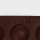 Форма для шоколада Доляна «Коробка конфет», силикон, 27×23×1,5 см, 30 ячеек (3,2×3,2 см), цвет коричневый - Фото 7