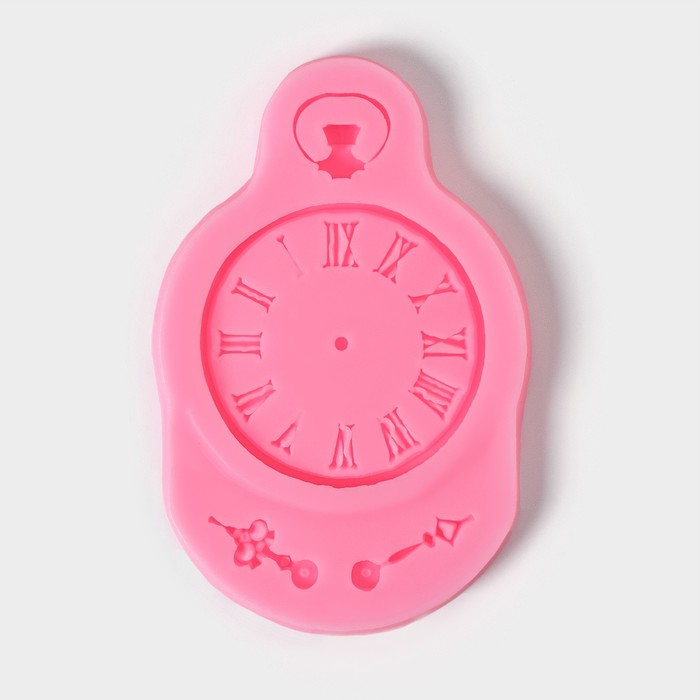 Силиконовый молд Доляна «Часы», 11×7 см, цвет МИКС