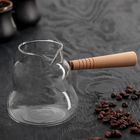 Турка «Арабика», 300 мл, 18×8.5×10 см, деревянная ручка, стекло - Фото 1