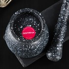 Ступка с пестиком Доляна «Чёрный камень», 10.5×10.5×20 см, чёрная - Фото 10