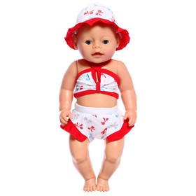 Одежда для кукол 38-43 см: топик, шорты с панамой, МИКС