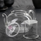 Чайник заварочный со стеклянным ситом «Валенсия с розой», 800 мл - Фото 5