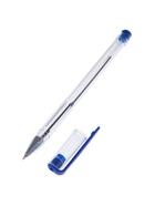 Ручка шариковая А-100, синий стержень, узел 0.5 мм, прозрачный корпус  (артикул 129469)  большой выбор товаров оптом и в розницу по низким ценам с доставкой