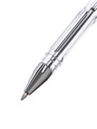 Ручка шариковая 0,5 мм синяя, корпус прозрачный А-100 (48 шт) - фото 809484824