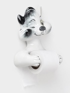 Держатель для туалетной бумаги «Кот — хулиган», 19×11×28 см, фарфор, белый - Фото 4