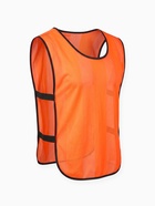 Манишка футбольная, р. 48-50, на резинке, оранжевая - Фото 4