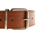 Ошейник клепаный в 2 ряда, 63,5 х 3,8 см, коричневый - Фото 4