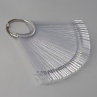 Палитра для лаков на кольце, 50 ногтей, форма мягкий квадрат, прозрачная - Фото 2