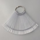 Палитра для лаков на кольце, 50 ногтей, форма мягкий квадрат, прозрачная - Фото 3