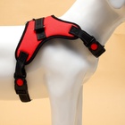 Шлейка К7 мягкая светоотражающая, размер L, ОГ 64-86 см, вес 18-27.5 кг, красная - Фото 5