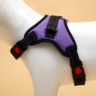 Шлейка К7, размер S, ОГ 44-55 см, вес 5-9 кг, мягкая, светоотражающая, фиолетовая - Фото 5