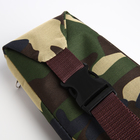 Поясная сумка на молнии, наружный карман, цвет хаки/камуфляж - Фото 4