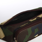 Поясная сумка на молнии, наружный карман, цвет хаки/камуфляж - фото 8429801