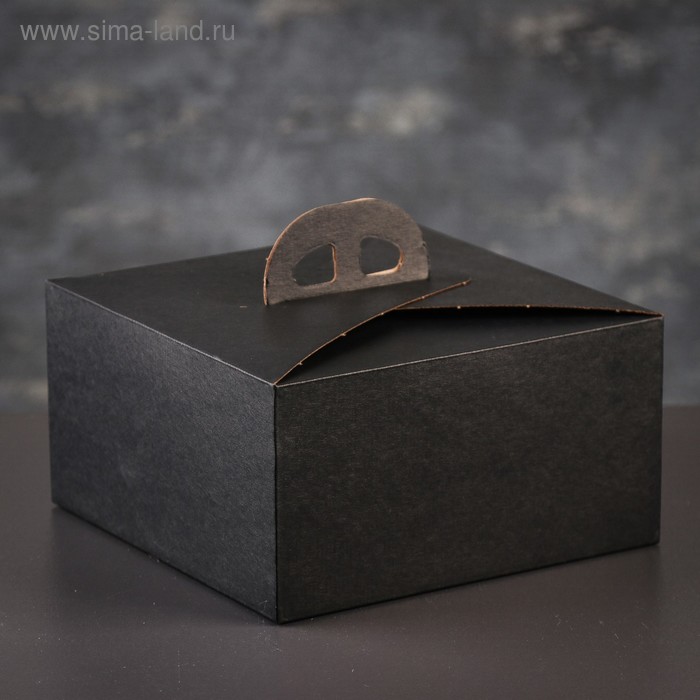 Упаковка для торта, ELITE, чёрный, 21 х 21 х 12 см - Фото 1
