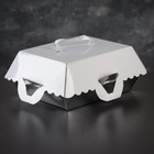 Коробка для пирожных, BON BON, премиум, серебряное основание, 16,5 x 13 x 10 см - Фото 1