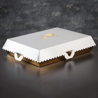 Коробка для пирожных, BON BON, премиум, золотое основание, 38,5 x 28 x 10 см - Фото 1