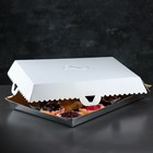 Коробка для пирожных, BON BON, премиум, серебряное основание, 38,5 x 28 x 10 см - Фото 3