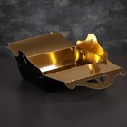 Упаковка для печенья и кексов, премиум, черно-золотая, 17 х 24 х 6 см - Фото 2