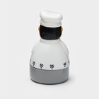 Таймер механический Доляна «Повар», кухонный, 5.8×10.7 см, белый - Фото 3