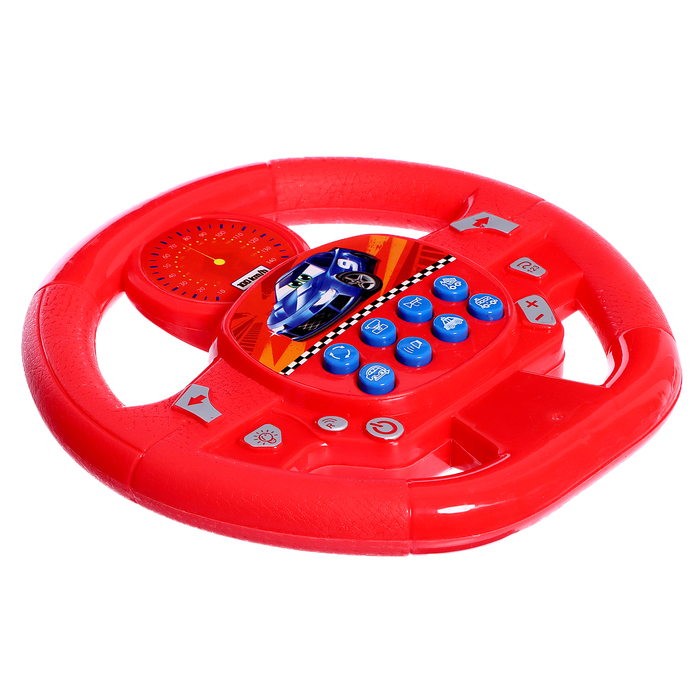 Музыкальная игрушка «Весёлый гонщик», звуковые эффекты, работает от батареек, цвет красный - фото 1884889247