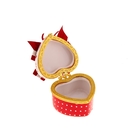 Шкатулка сердце рисунок "Красный горошек" 8х7х7,5 см - Фото 2