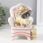 Сувенир музыкальный механический «Котята в кресле», 14×13×10.5 см - Фото 1