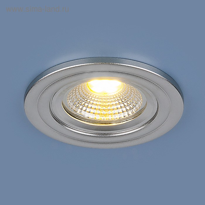 Светильник светодиодный 9902 LED, IP20, 3200K, 3 Вт, d=60 мм, цвет серебро - Фото 1