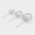 Сито Доляна, набор 3 шт., d=7 см, 8 см, 10 см - Фото 3