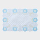 Салфетка ажурная для стола «Подсолнухи», 45×30 см, жёлто-голубая - Фото 1