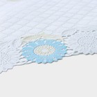 Салфетка ажурная для стола «Подсолнухи», 45×30 см, жёлто-голубая - Фото 4