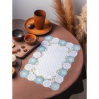 Салфетка ажурная для стола «Подсолнухи», 45×30 см, жёлто-голубая - Фото 2