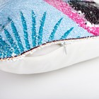 Наволочка декоративная с пайетками "Этель" Фламинго, 40х40 см, велюр, 100% п/э - Фото 4