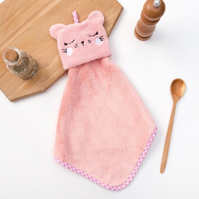 Кухонное полотенце «Доляна. Кошка», 30×30 см, микрофибра