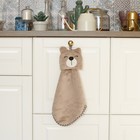 Кухонное полотенце Доляна "Мишка", р-р. 30х30 см, микрофибра - Фото 2