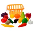 Набор «Фрукты и овощи» в корзине, 17 предметов, цвета МИКС - Фото 2
