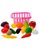 Игровой набор продуктов «Фрукты и овощи» в корзине, 17 предметов, МИКС - Фото 2