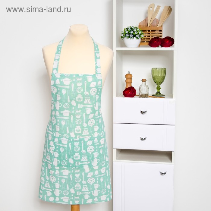 Фартук кухонный Доляна «Кухня», 60×70 см, рогожка 200 г/м²