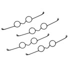 Очки для игрушек, набор 4 шт., размер 1 шт. — 2.5×7×5.3, чёрные - Фото 3