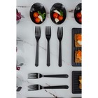 Вилка пластиковая одноразовая чёрная «Премиум», 18 см - Фото 7