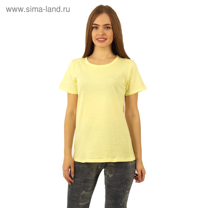 Футболка женская БК-137 цвет лимон, р-р 58 - Фото 1