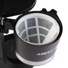 Кофеварка ARESA AR-1604, капельная, 680 Вт, 1.2 л, чёрная - Фото 4