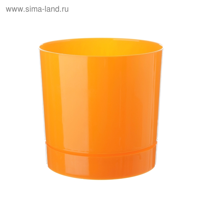 Горшок для цветов с поддоном, 3,6 л, d=18,6 см, цвет оранжевый - Фото 1