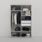 Шкаф-купе «Вера КР», 1000×600×2300 мм, ЛДСП/зеркало, с ящиками, цвет выбеленное дерево - Фото 2