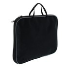 Папка с ручками текстильная А4, 350×270×20 мм, Calligrata «Офис», нейлон 600D, двуцветный кант, чёрная - Фото 2